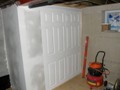 Utility closet with sliding door
