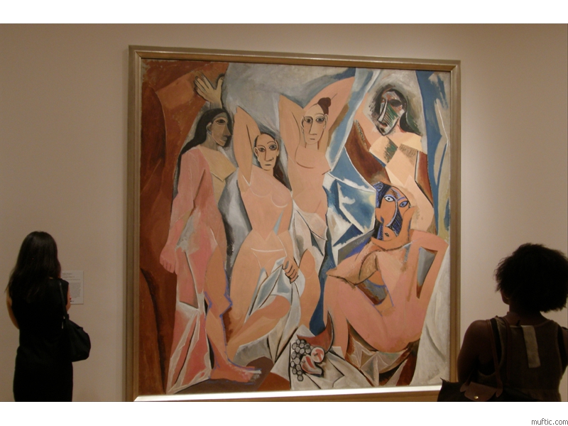 Pablo Picasso: Les Demoiselles d'Avignon, 1907 - oil